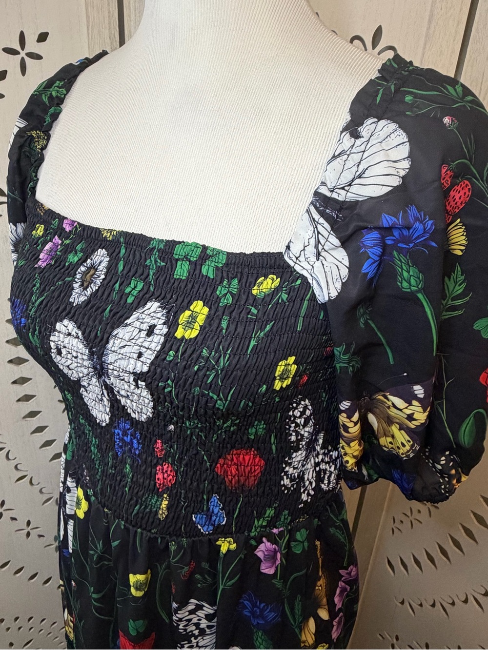Dressed in LALA Folklore Fairy Smocked Butterfly Dress - Picture 7 of 16